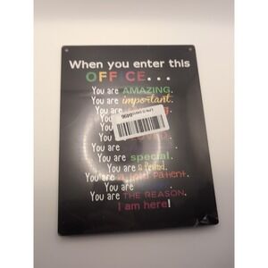 When You Enter This Office  12x8 Wooden Sign